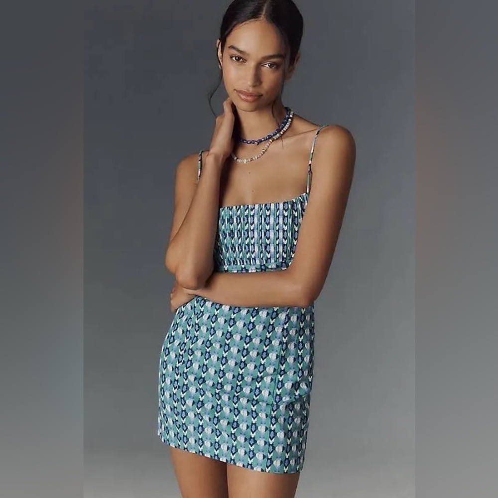 Anthropologie Maeve THE OPHELIA SLEEVELESS LINEN SLIM MINI DRESS